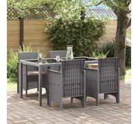 ULUYYUC Set di 4 sedie da giardino grigio chiaro, 53 x 49 x 85 cm, in polipropilene resistente ai raggi UV, design moderno, robuste e durevoli, per giardino, terrazza, balcone