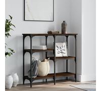 ULUYYUC Tavolino Consolle, Tavolino Salotto Moderno Tavolino Da Balcone Tavolo Salotto Consolle Ingresso Rovere Marrone 80x29x75 cm Legno Multistrato