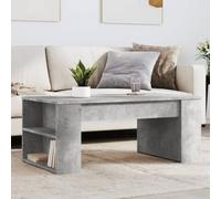 ULUYYUC Tavolino da Salotto Grigio Cemento Legno Multistrato con Ampio Spazio Portaoggetti e Piano Robusto 102x55x42 cm Moderno per Soggiorno e Accanto al Divano