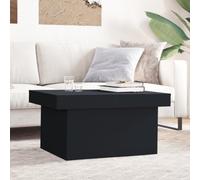 ULUYYUC Tavolino da Salotto Nero in Legno Multistrato con Spazio Nascosto, Dimensioni 100x55x40 cm, Moderno e Resistente per Soggiorno