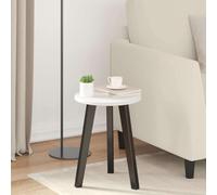 ULUYYUC Tavolo bianco 30 x 30 cm, materiale in legno, design moderno, robusto e durevole, per cucina, soggiorno, corridoio, balcone e mobili da giardino