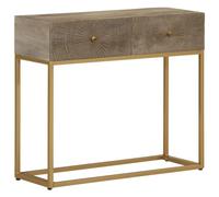 ULUYYUC Tavolo Consolle in Legno Massello di Mango con Gambe in Ferro 90x30x76 cm Console Table Robusta con Spazio Portaoggetti per Ingresso Soggiorno Camera da Letto