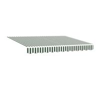 ULUYYUC Tenda da sole 300 x 250 cm, con braccio articolato per terrazza e giardino, verde e bianco, protezione solare con meccanismo telescopico, robusta struttura in alluminio e poliestere