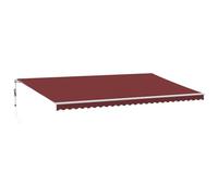 ULUYYUC Tenda da sole automatica, 600 x 350 cm, con braccio articolato con motore e telecomando, telaio in alluminio, tenda da sole per terrazze, per balconi ed esterni, bordeaux