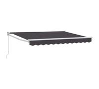 ULUYYUC Tenda da sole con braccio articolato, 3 x 2 m, retrattile manuale, per terrazza e giardino, stabile telaio in acciaio e alluminio verniciato a polvere, tessuto resistente alle intemperie in