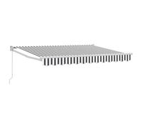 ULUYYUC Tenda da sole estensibile manuale, 3,5 x 2 m, con braccio articolato, per terrazza e balcone, protezione solare in poliestere con manovella, telaio in alluminio verniciato a polvere, antracite