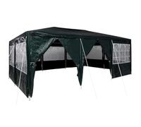 ULUYYUC Tenda per feste, 6 x 4 m, verde, con 8 pareti laterali | riparo per giardino, terrazza e parco. Include 8 pareti laterali flessibili in PE con pratiche finestre trasparenti.