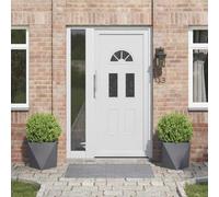 ULUYYUC Vaso per piante in acciaio antracite, 40 cm, per balcone e terrazza, design moderno con lati ondulati, robusto e durevole per piccoli giardini