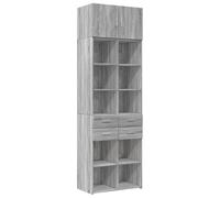 ULUYYUC Vetrina Cucina Mobile Cucina Salvaspazio Mobiletti Cucina Mobiletto da Cucina - Armadietto Grigio Sonoma 70x42,5x225 cm in Truciolato per Salotto Corridoio Bagno Lavanderia