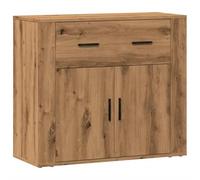 ULUYYUC Vetrina Cucina Mobile Cucina Salvaspazio Mobiletti Cucina Mobiletto da Cucina - Credenza Rovere Artigianale 80x33x70 cm in Truciolato per Lavanderia Soggiorno Ingresso Camera Da Letto