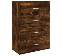 ULUYYUC Vetrina Cucina Mobile Cucina Salvaspazio Mobiletto Bagno Buffet Cucina - Credenza Rovere Fumo 60x31x84 cm in Legno Multistrato per Ufficio Soggiorno Bagno Ingresso