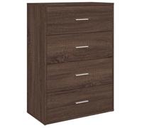 ULUYYUC Vetrina Cucina Mobile Cucina Salvaspazio Mobiletto Bagno Buffet Cucina - Credenza Rovere Marrone 60x31x84 cm in Legno Multistrato per Ufficio Soggiorno Bagno Ingresso
