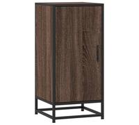 ULUYYUC Vetrina Cucina Mobile Cucina Salvaspazio Mobiletto Bagno Buffet Cucina - Credenza Rovere Marrone 35,5x35x76 cm in Truciolato e Metallo per Salotto Cucina Camera Da Letto Corridoio