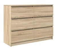 ULUYYUC Vetrina Cucina Mobile Cucina Salvaspazio Mobiletto Bagno Buffet Cucina - Credenza Rovere Sonoma 100x35x76 cm in Legno Multistrato per Bagno Lavanderia Cucina Corridoio