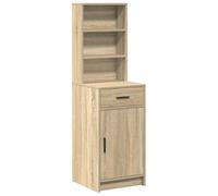 ULUYYUC Vetrina Cucina Mobiletto Cucina Salvaspazio Mobiletto Bagno Madia Moderna - Armadio alto Rovere Sonoma 40x41x135 cm Legno ingegnerizzato per Salotto Corridoio Soggiorno Ufficio