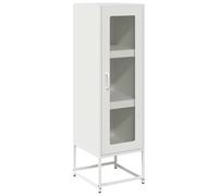 ULUYYUC Vetrina Cucina Mobiletto Cucina Salvaspazio Mobiletto Bagno Madia Moderna - Credenza Bianca 36x39x123 cm Acciaio Laminato a Freddo per Camera Da Letto Soggiorno Corridoio Ufficio