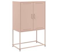 ULUYYUC Vetrinetta Soggiorno Mobiletto Cucina Salvaspazio Mobile Cucina Salvaspazio Madia Moderna - Credenza Rosa 68,5x38,5x107 cm in Acciaio per Soggiorno Cucina Bagno Camera Da Letto