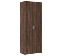 ULUYYUC Vetrinetta Soggiorno Mobiletto Cucina Salvaspazio Vetrina Soggiorno Armadietto Salvaspazio - Credenza Rovere Marrone 70x42,5x185 cm in Legno Multistrato per Corridoio Salotto Ingresso