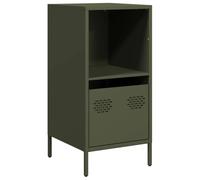 ULUYYUC Vetrinetta Soggiorno Mobiletto Cucina Salvaspazio Vetrina Soggiorno Armadietto Salvaspazio - Credenza Verde Oliva 35x39x73,5 cm in Acciaio Laminato a Freddo per Salotto Corridoio Ufficio