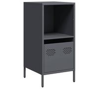 ULUYYUC Vetrinetta Soggiorno Mobiletto Cucina Salvaspazio Vetrina Soggiorno Armadietto Salvaspazio - Credenza Antracite 35x39x73,5 cm in Acciaio Laminato a Freddo per Salotto Corridoio Ufficio