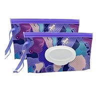 ULVBABI Dispenser portatile per salviettine umidificate, riutilizzabili, per lo smaltimento del pannolino del bambino, ricaricabile, per uso personale, per conservare le salviettine umide (stile