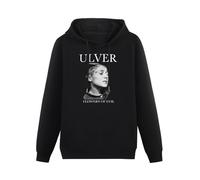 Ulver 'Flowers of Evil' Long Sleeve Hoody with Pocket Sweatershirt, Hoodie Black L