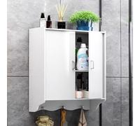ULYTMMJG Armadietto sopra il WC, armadietto da parete del bagno, armadio da parete della cucina, contenitore per condimenti da cucina, armadietto per medicinali, risparmio di spazio, installazione