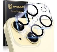 UM UNIQUEME per iPhone 15/15 Plus Protezione Fotocamera - 2 Pezzi Ultra HD 9H per Pellicola Fotocamera iPhone 15/15 Plus, Resistente ai Graffi, Stabile e Affidabile
