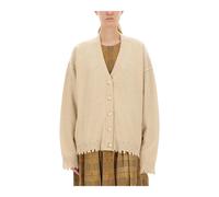 UMA WANG - Cardigan in Maglia Distressed - - Knitwear - Donna - Beige - M