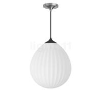 Umage Around the World Lampada a sospensione, rosone conico - rosone acciaio/cavo nero/copertura nero - ø35,4 cm