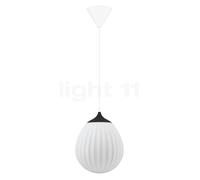 Umage Around the World Lampada a sospensione, rosone conico - rosone bianco/cavo bianco/copertura nero - ø21,2 cm