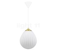 Umage Around the World Lampada a sospensione, rosone conico - rosone bianco/cavo bianco/copertura ottone - ø27,2 cm