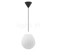 Umage Around the World Lampada a sospensione, rosone conico - rosone nero/cavo nero/copertura bianco - ø21,2 cm