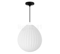 Umage Around the World Lampada a sospensione, rosone conico - rosone nero/cavo nero/copertura bianco - ø35,4 cm