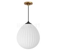 Umage Around the World Lampada a sospensione, rosone conico - rosone ottone/cavo nero/copertura nero - ø35,4 cm