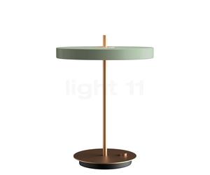 Umage Asteria Lampada da tavolo LED, testa oliva/piede ottone