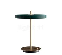 Umage Asteria Lampada da tavolo LED, testa verde scuro/base ottone