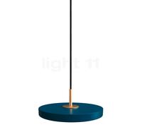 Umage Asteria Micro Lampada a sospensione LED, blu petrolio/Copertura ottone