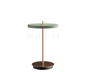 Umage Asteria Move Lampada ricaricabile LED, testa oliva/piede ottone