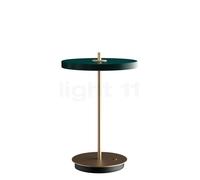 Umage Asteria Move Lampada ricaricabile LED, testa verde scuro/base ottone