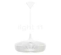 Umage Clava Dine Wood Lampada a sospensione, rosone conico - rosone bianco/cavo bianco/paralume bianco