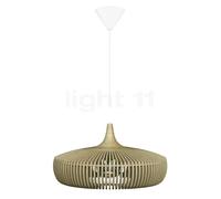 Umage Clava Dine Wood Lampada a sospensione, rosone conico - rosone bianco/cavo bianco/paralume rovere natura