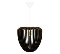 Umage Clava Wood Lampada a sospensione, rosone conico - rosone bianco/cavo bianco/paralume rovere scuro