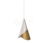Umage Cornet Lampada a sospensione, bianco/ottone - rosone conico - cavo bianco