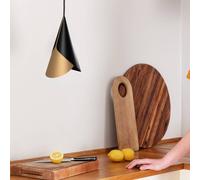 UMAGE Cornet lampada sospensione nera/ottone UMAGE