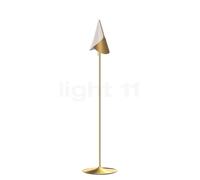 Umage Cornet Santé Lampada da terra, paralume bianco/ottone/piede ottone spazzolato