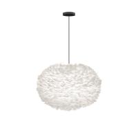 Umage Eos Lampadario XL Bianco con Rosone Piatto in Nero