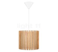 Umage Komorebi Lampada a sospensione, paralume rovere natura/cavo bianco - 30 cm - rotondo