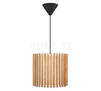Umage Komorebi Lampada a sospensione, paralume rovere natura/cavo nero - 30 cm - rotondo