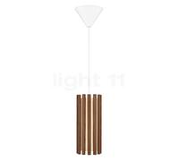 Umage Komorebi Lampada a sospensione, paralume rovere scuro/cavo bianco - 11 cm - rotondo